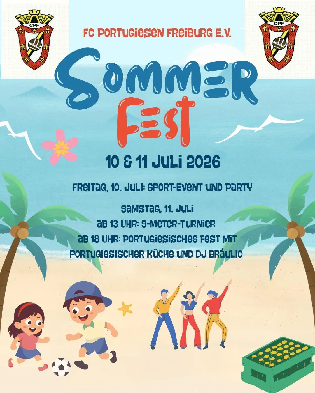 Plakat Sommerfest, illustriert